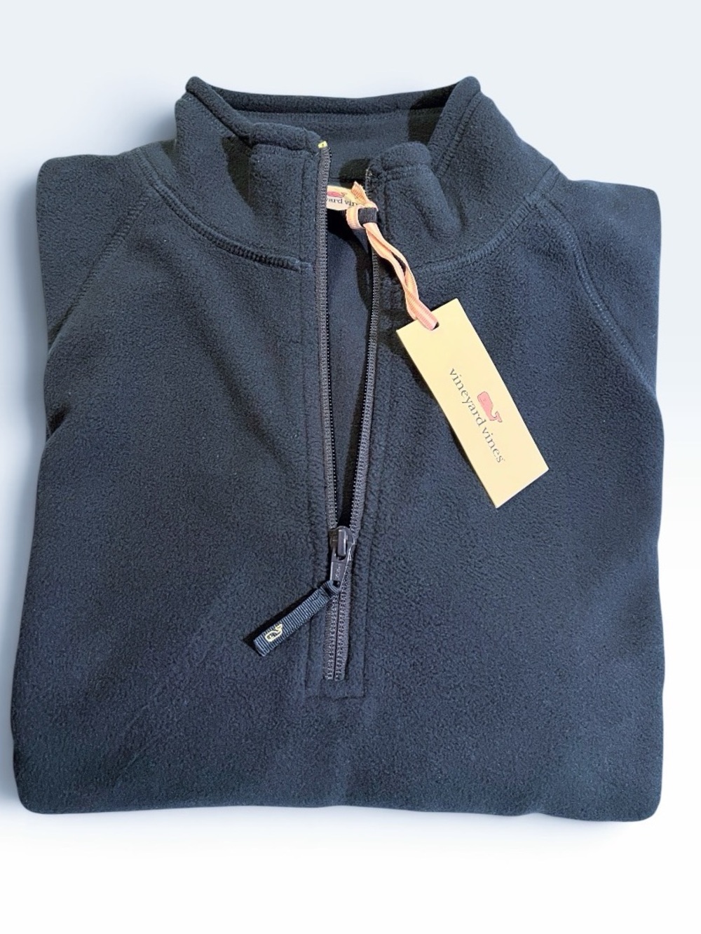 Vineyard Vines Women’s Blank Gondola Fleece Navy Half‑Zip XL